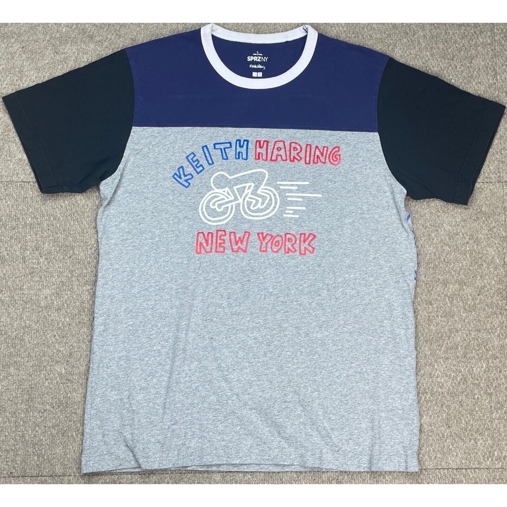 SPRZNY Keith Haring Uniqlo Men's Crew Neck Short Sleeve T-Shirt Size Large
